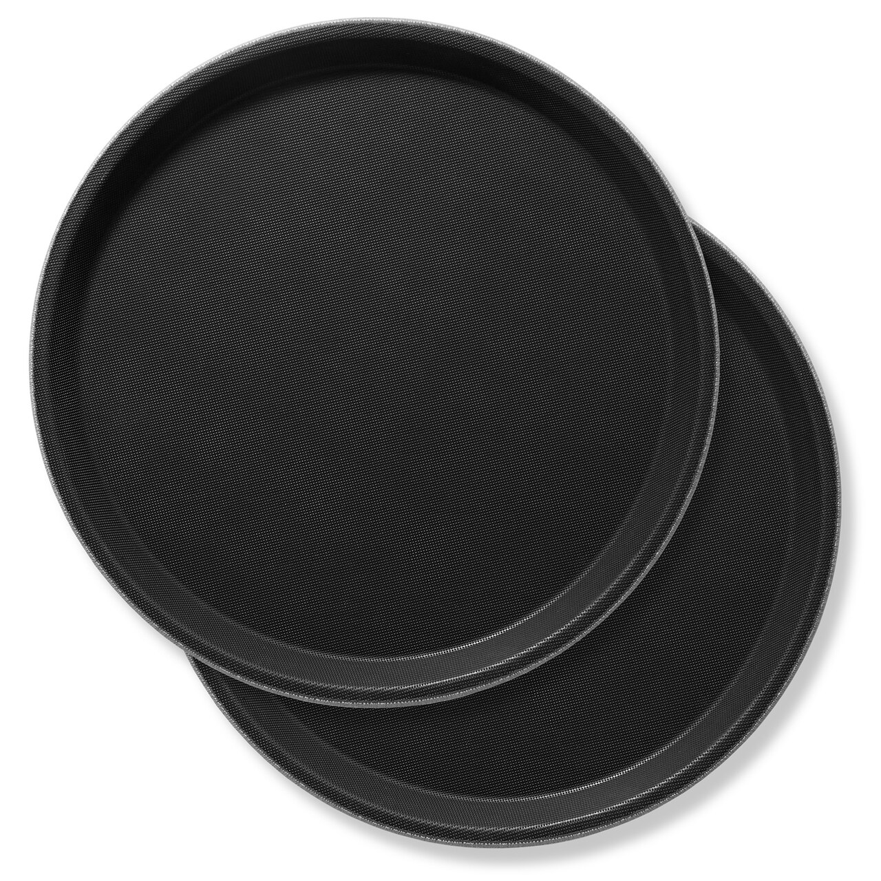 Jubilee Round Restaurant Serving Trays (Set of 2) - NSF Certified Non-Slip Food Service Tray